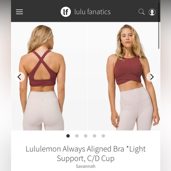 lululemon athletica Other - lululemon athletica Cross-Back Sports Bra  Savannah
